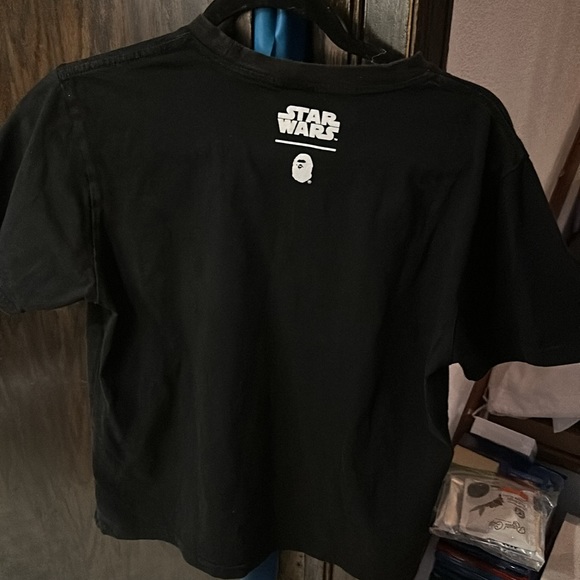 Pristine Bathing Ape BAPE X Star Wars Collection Short Sleeve T Shirt Size L - Picture 2 of 8